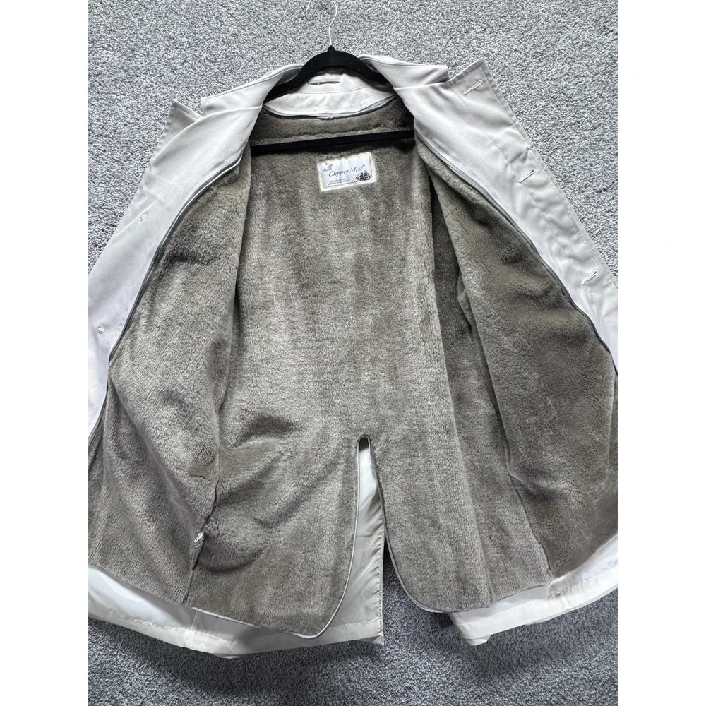 Vintage NWT Clipper Mist Donald All Weather Trench Coat Insulated‎ Size 42 Long